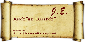 Juhász Euniké névjegykártya